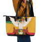 African American Juneteenth 1865 Leather Tote Bag Black Freedom