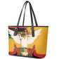 African American Juneteenth 1865 Leather Tote Bag Black Freedom