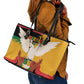 African American Juneteenth 1865 Leather Tote Bag Black Freedom