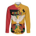 African American Juneteenth 1865 Long Sleeve Button Shirt Black Freedom