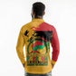 African American Juneteenth 1865 Long Sleeve Polo Shirt Black Freedom