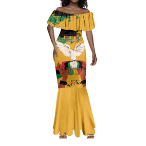 African American Juneteenth 1865 Mermaid Dress Black Freedom