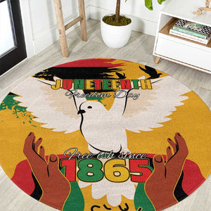African American Juneteenth 1865 Round Carpet Black Freedom
