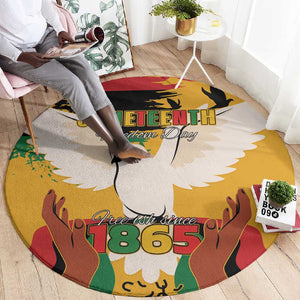 African American Juneteenth 1865 Round Carpet Black Freedom
