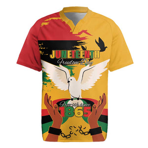 African American Juneteenth 1865 Rugby Jersey Black Freedom