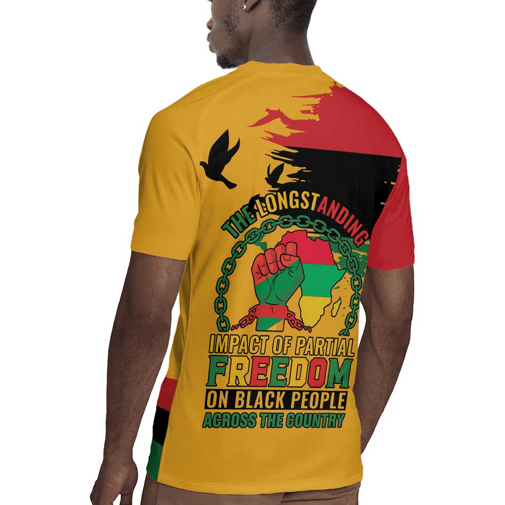 African American Juneteenth 1865 Rugby Jersey Black Freedom