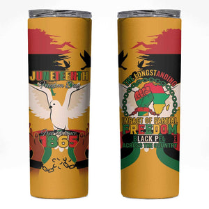 African American Juneteenth 1865 Skinny Tumbler Black Freedom