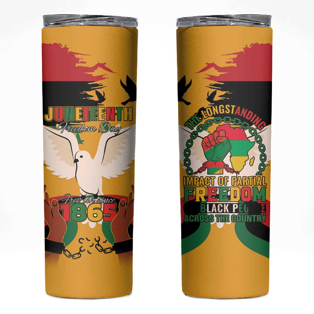 African American Juneteenth 1865 Skinny Tumbler Black Freedom