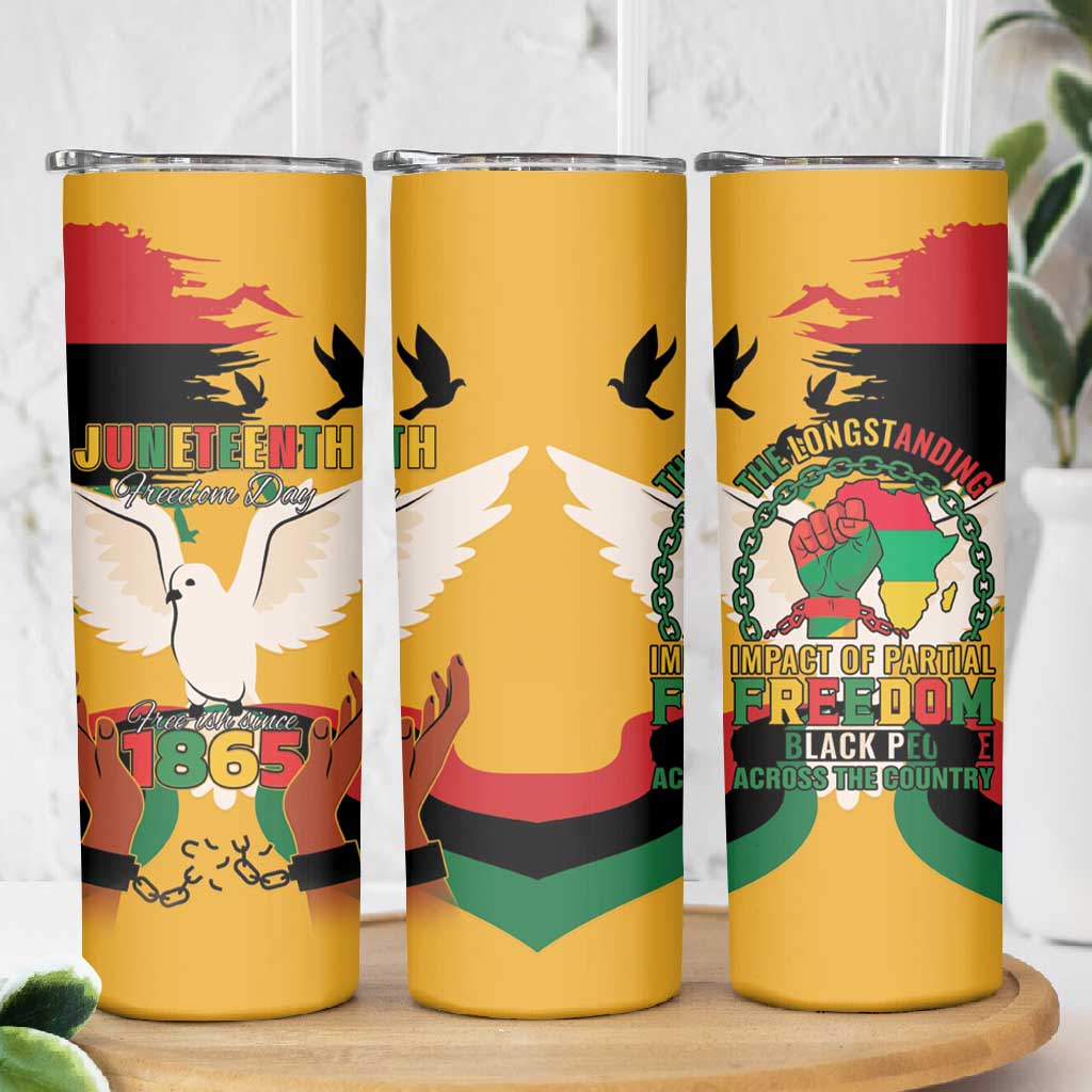 African American Juneteenth 1865 Skinny Tumbler Black Freedom