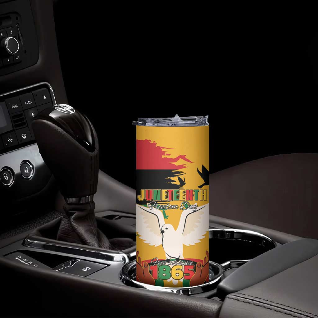 African American Juneteenth 1865 Skinny Tumbler Black Freedom
