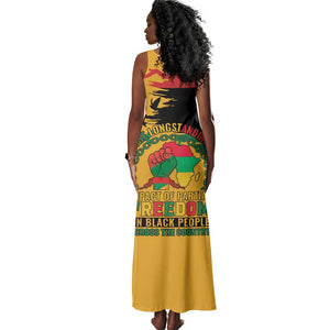 African American Juneteenth 1865 Tank Maxi Dress Black Freedom