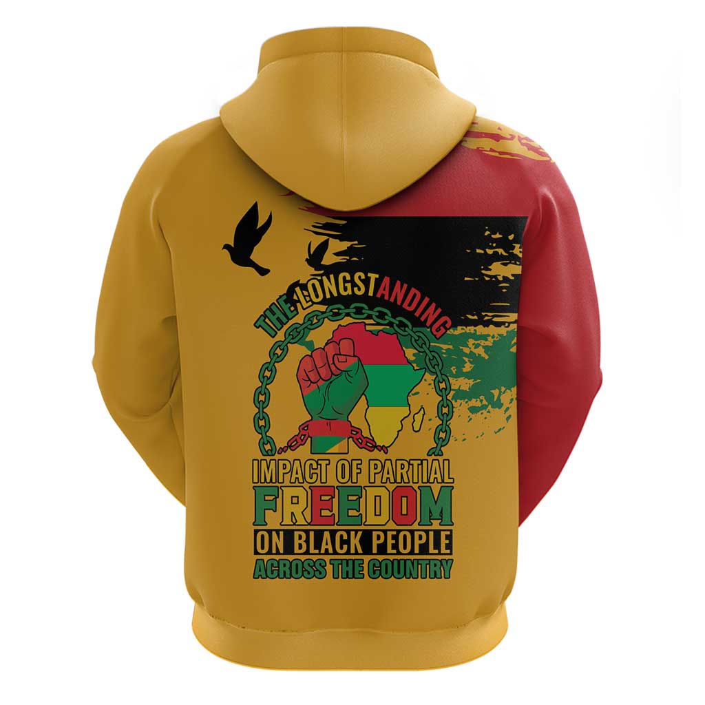 African American Juneteenth 1865 Zip Hoodie Black Freedom