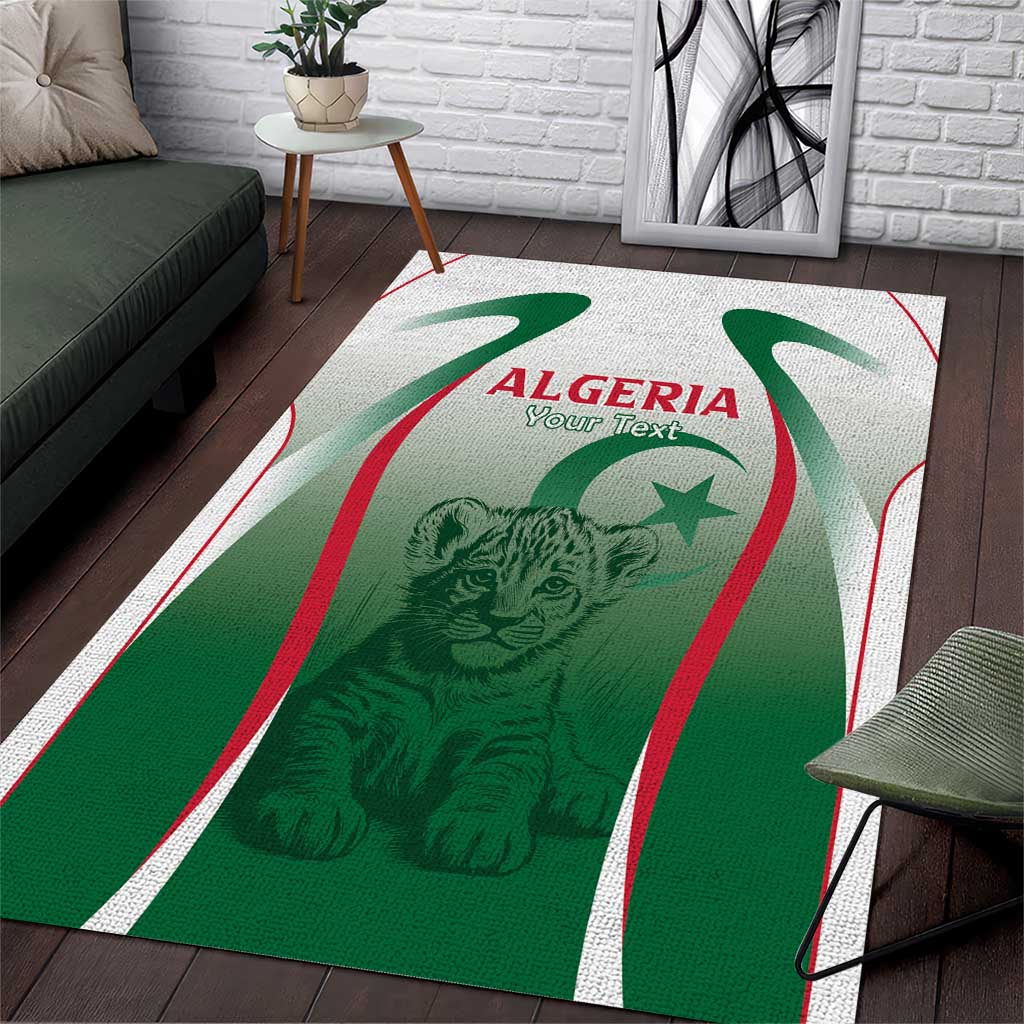 Algeria Rugby Custom Area Rug Go Les Lionceaux