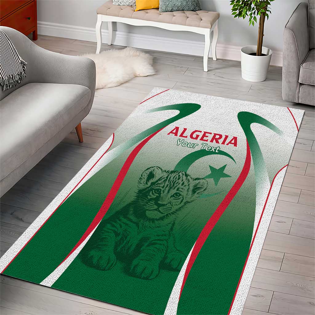 Algeria Rugby Custom Area Rug Go Les Lionceaux