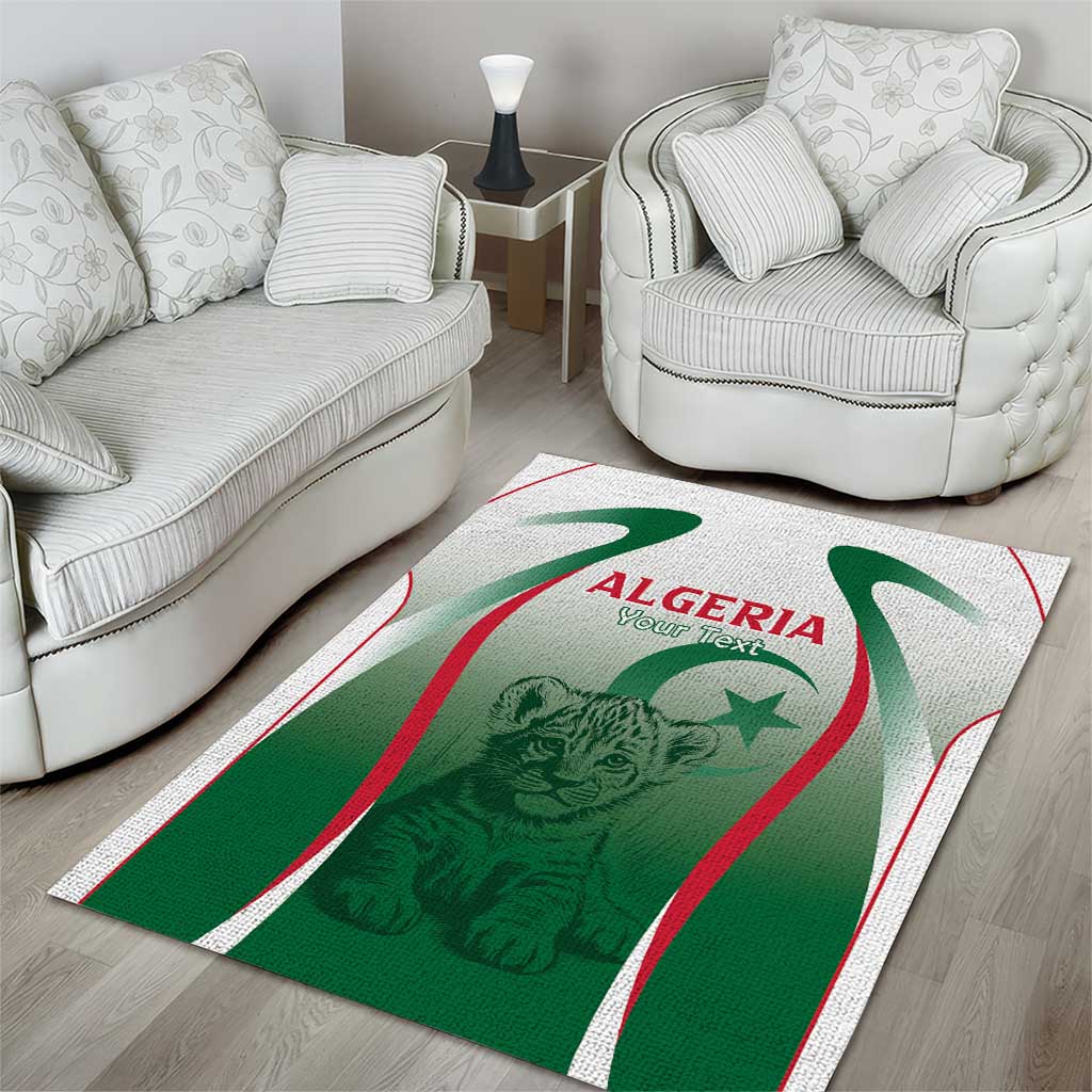 Algeria Rugby Custom Area Rug Go Les Lionceaux