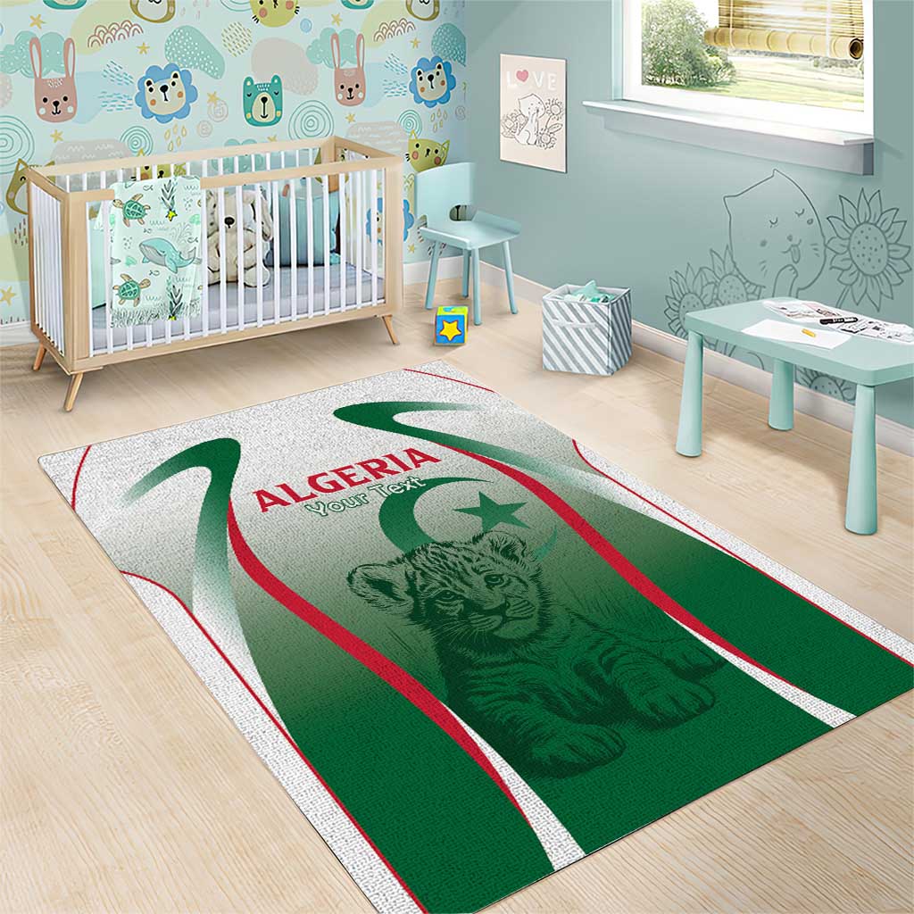 Algeria Rugby Custom Area Rug Go Les Lionceaux