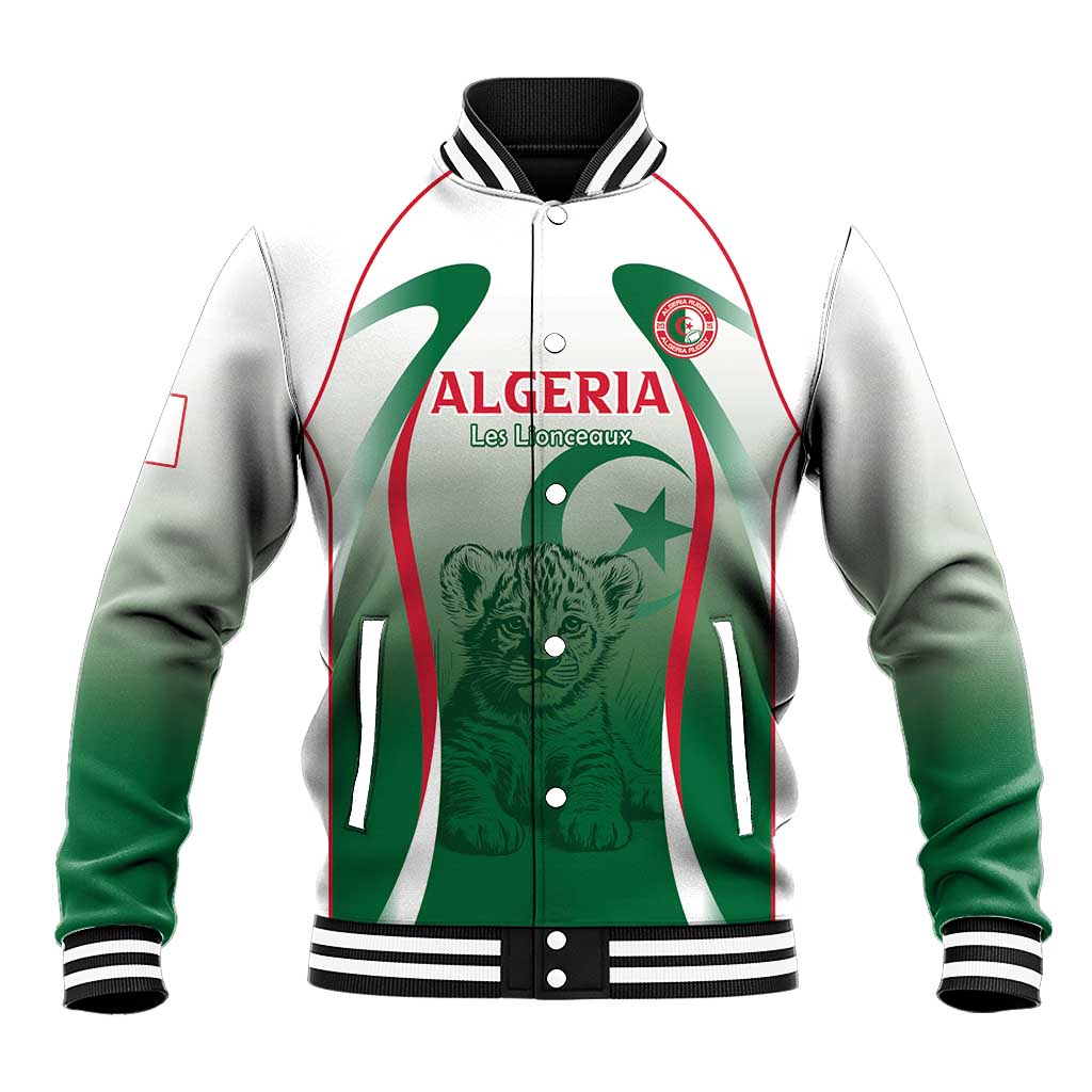 Algeria Rugby Custom Baseball Jacket Go Les Lionceaux