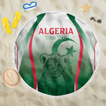 Algeria Rugby Custom Beach Blanket Go Les Lionceaux
