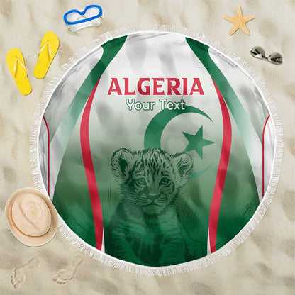 Algeria Rugby Custom Beach Blanket Go Les Lionceaux