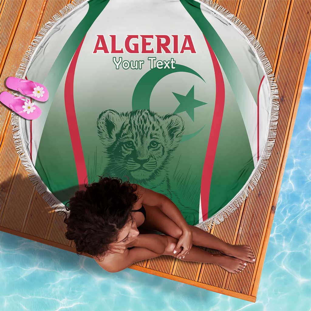 Algeria Rugby Custom Beach Blanket Go Les Lionceaux