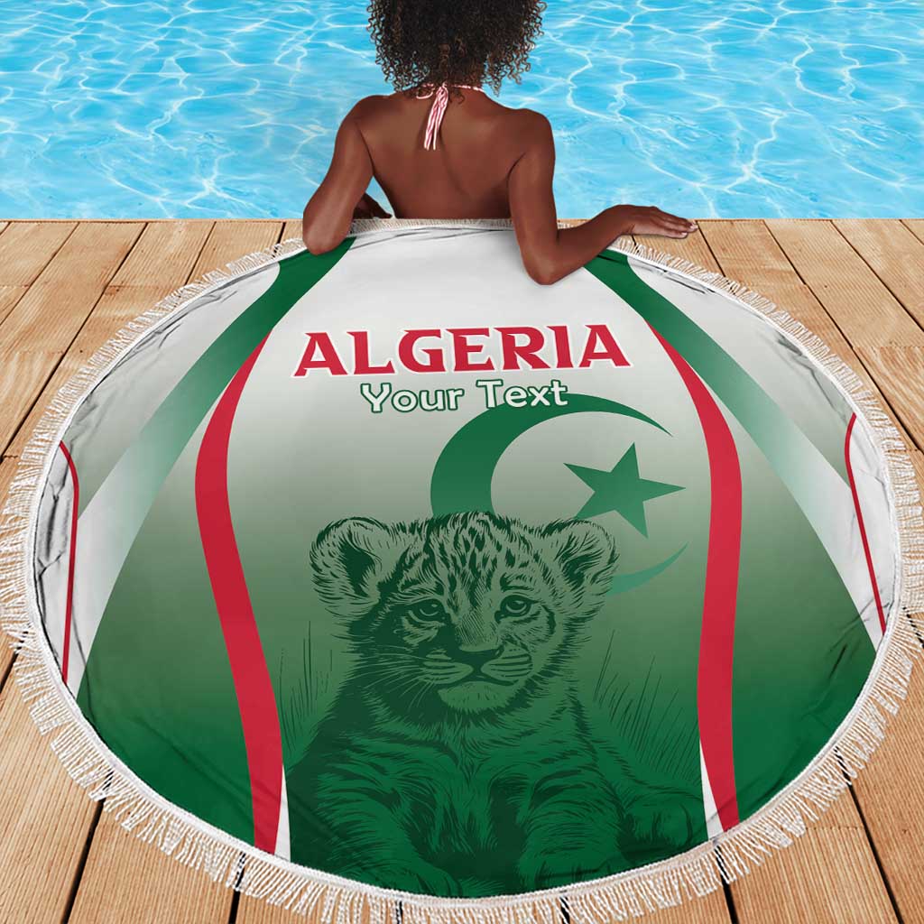 Algeria Rugby Custom Beach Blanket Go Les Lionceaux