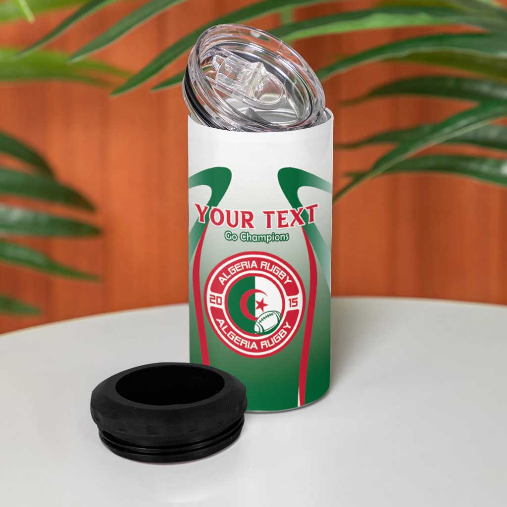 Algeria Rugby Custom 4 in 1 Can Cooler Tumbler Go Les Lionceaux