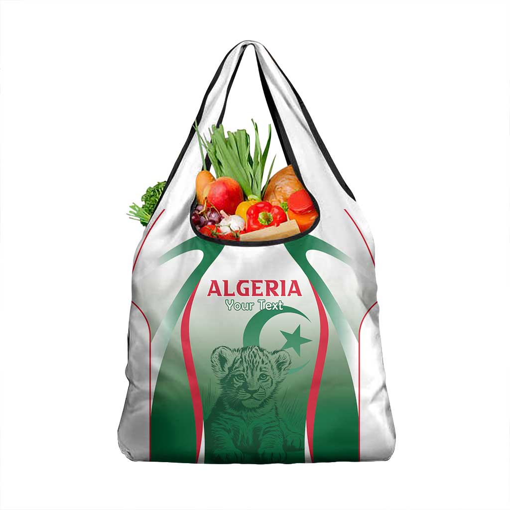Algeria Rugby Custom Grocery Bag Go Les Lionceaux