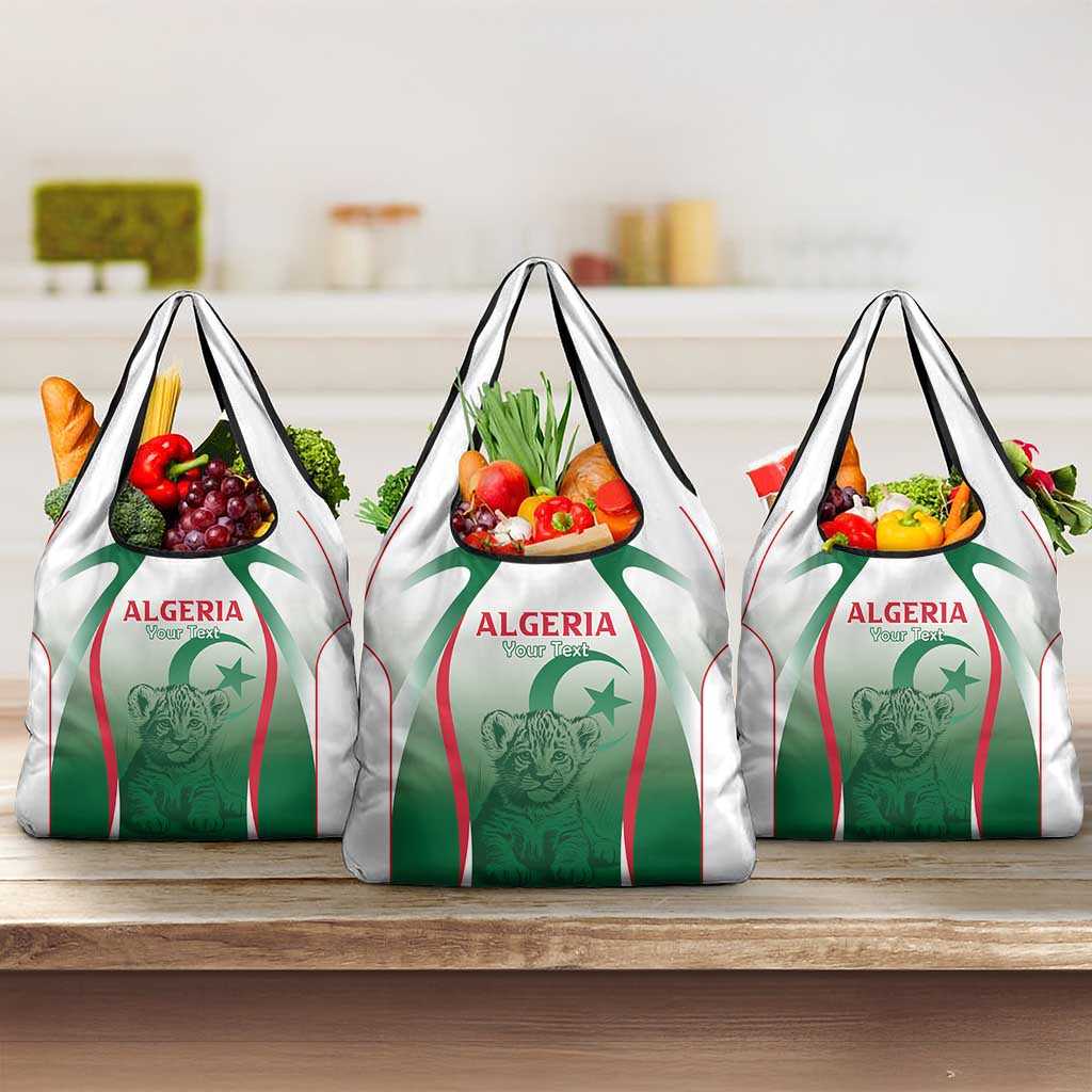 Algeria Rugby Custom Grocery Bag Go Les Lionceaux