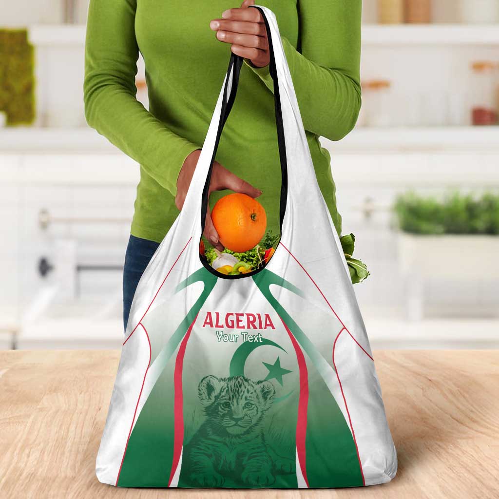Algeria Rugby Custom Grocery Bag Go Les Lionceaux