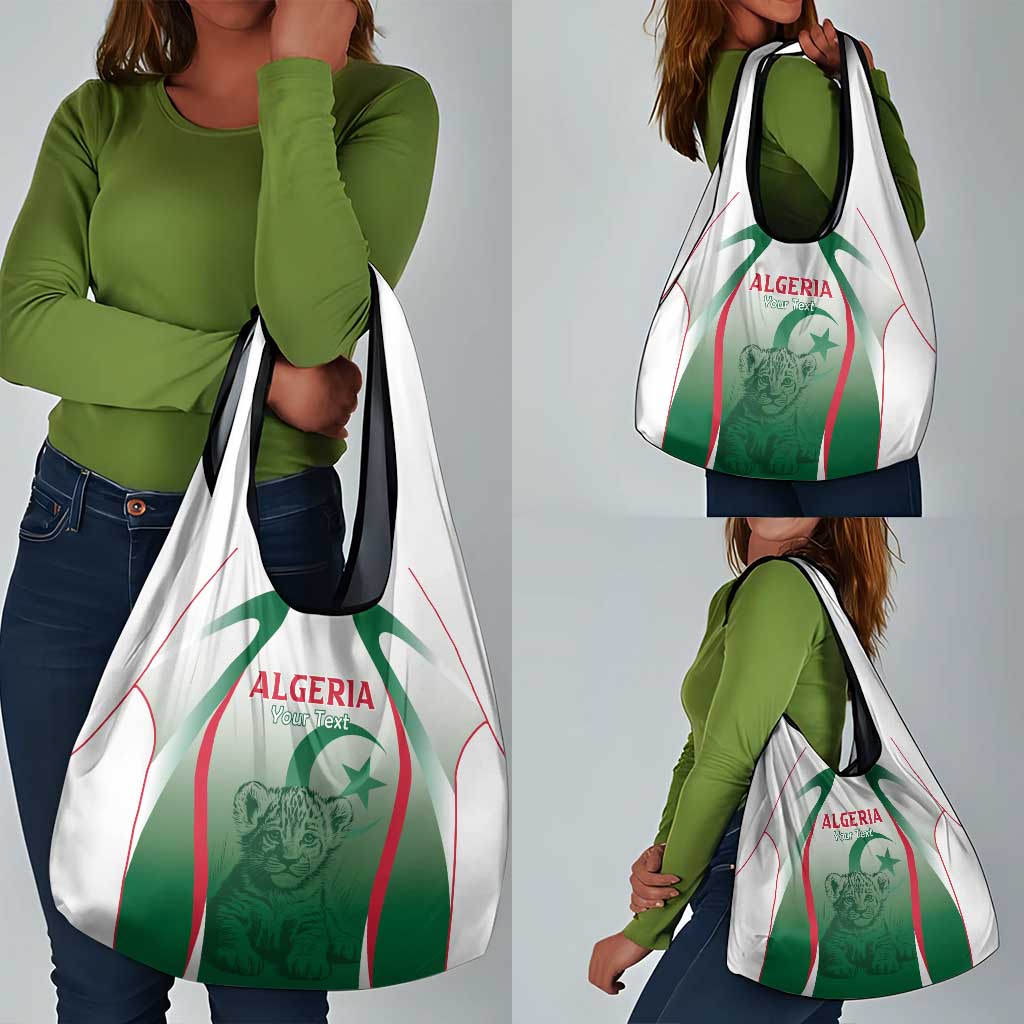 Algeria Rugby Custom Grocery Bag Go Les Lionceaux