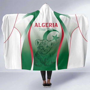 Algeria Rugby Custom Hooded Blanket Go Les Lionceaux
