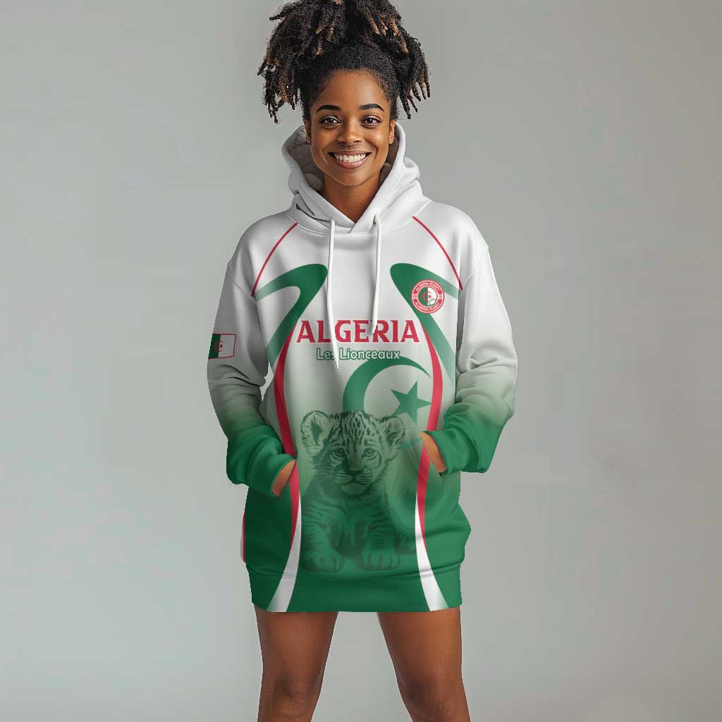 Algeria Rugby Custom Hoodie Dress Go Les Lionceaux