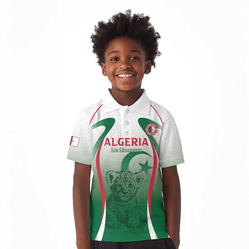 Algeria Rugby Custom Kid Polo Shirt Go Les Lionceaux