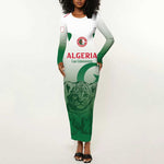 Algeria Rugby Custom Long Sleeve Bodycon Dress Go Les Lionceaux LT15