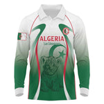Algeria Rugby Custom Long Sleeve Polo Shirt Go Les Lionceaux