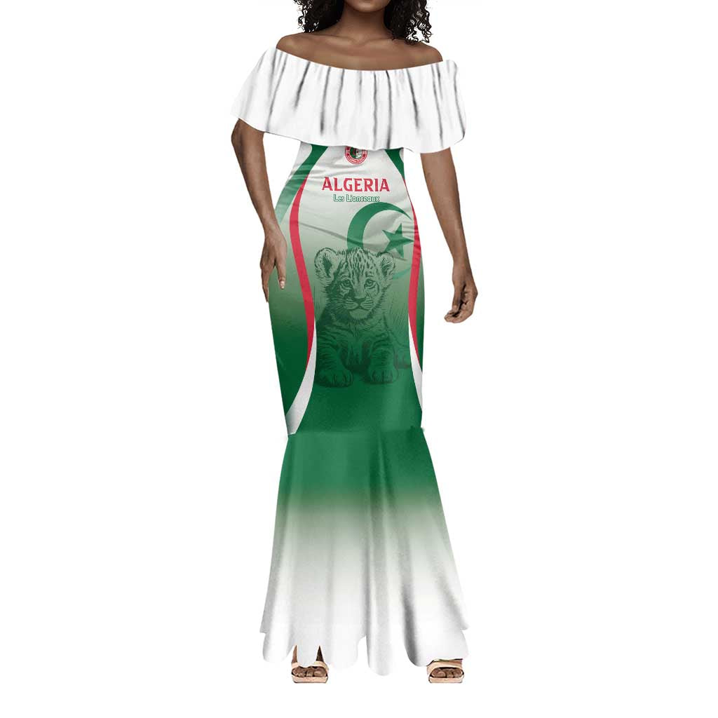 Algeria Rugby Custom Mermaid Dress Go Les Lionceaux