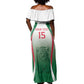 Algeria Rugby Custom Off Shoulder Maxi Dress Go Les Lionceaux