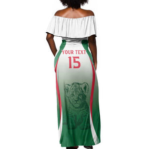 Algeria Rugby Custom Off Shoulder Maxi Dress Go Les Lionceaux
