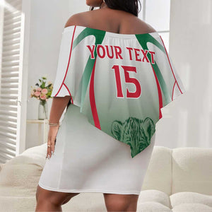 Algeria Rugby Custom Off Shoulder Short Dress Go Les Lionceaux