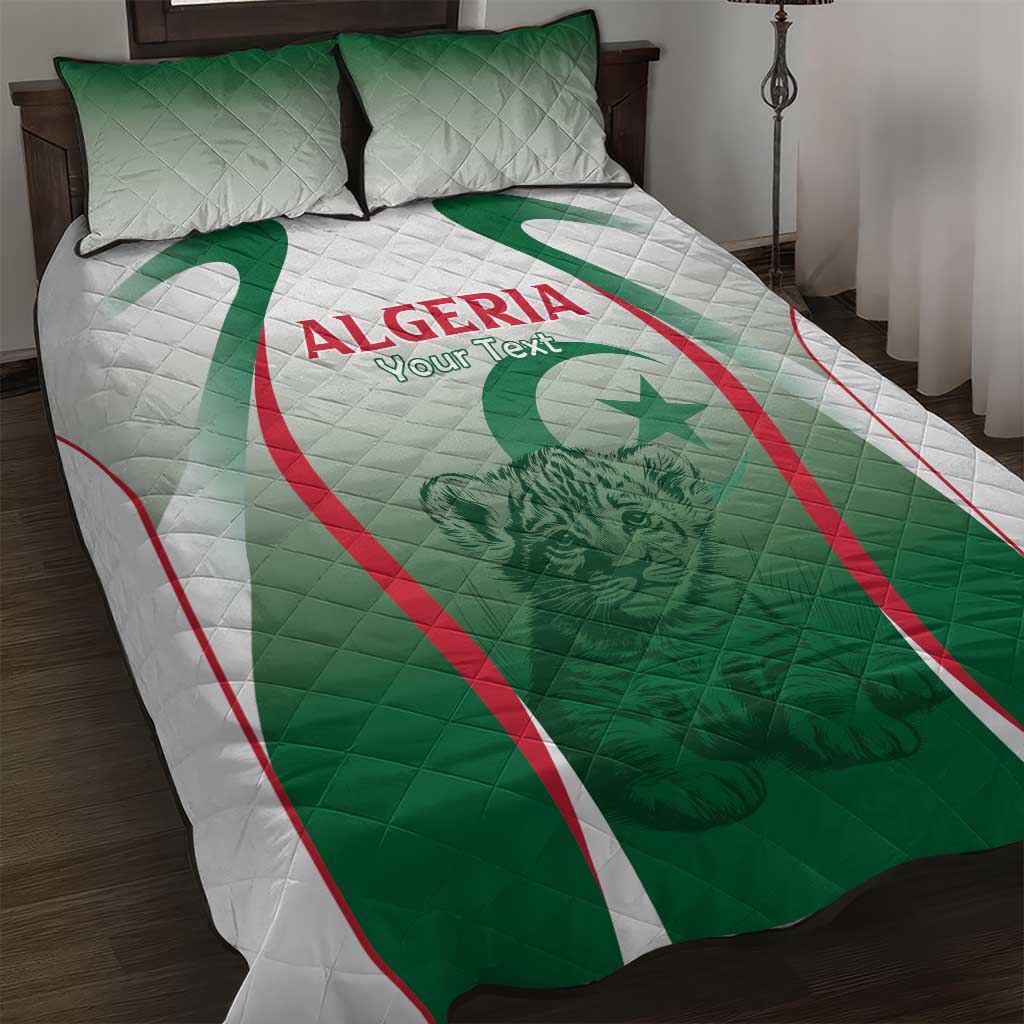 Algeria Rugby Custom Quilt Bed Set Go Les Lionceaux