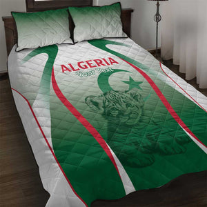 Algeria Rugby Custom Quilt Bed Set Go Les Lionceaux