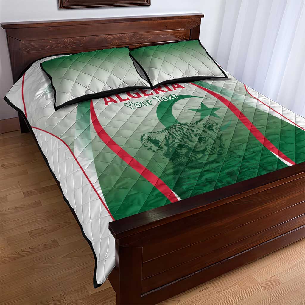 Algeria Rugby Custom Quilt Bed Set Go Les Lionceaux