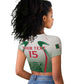 Algeria Rugby Custom Raglan Cropped T shirt Go Les Lionceaux