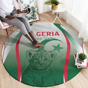 Algeria Rugby Custom Round Carpet Go Les Lionceaux