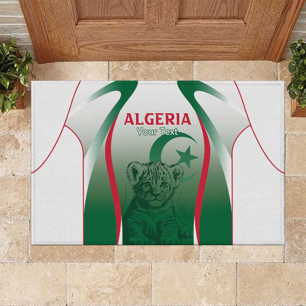 Algeria Rugby Custom Rubber Doormat Go Les Lionceaux