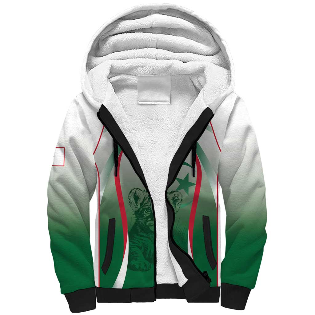 Algeria Rugby Custom Sherpa Hoodie Go Les Lionceaux