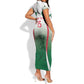 Algeria Rugby Custom Short Sleeve Bodycon Dress Go Les Lionceaux LT15