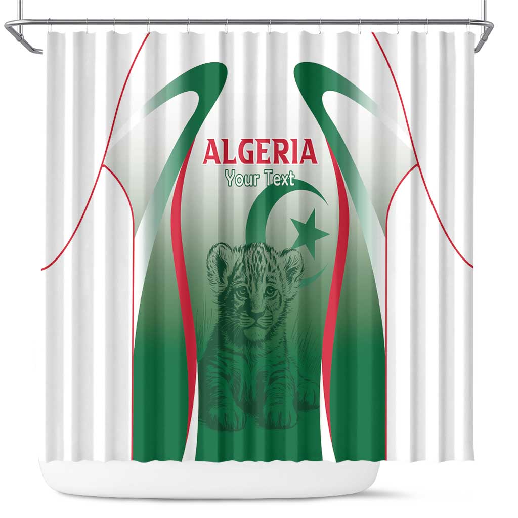 Algeria Rugby Custom Shower Curtain Go Les Lionceaux