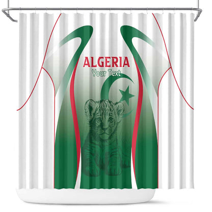 Algeria Rugby Custom Shower Curtain Go Les Lionceaux