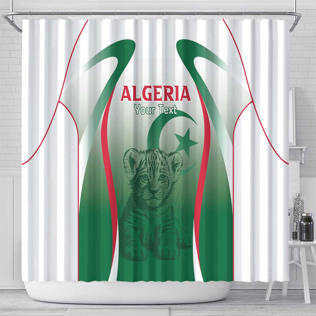Algeria Rugby Custom Shower Curtain Go Les Lionceaux
